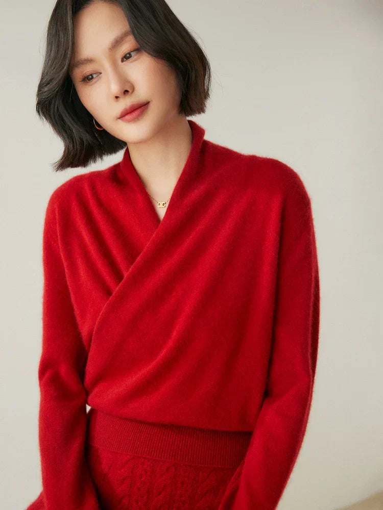 Kate | Women’s Elegant Wrap Crossover Chic Sweater