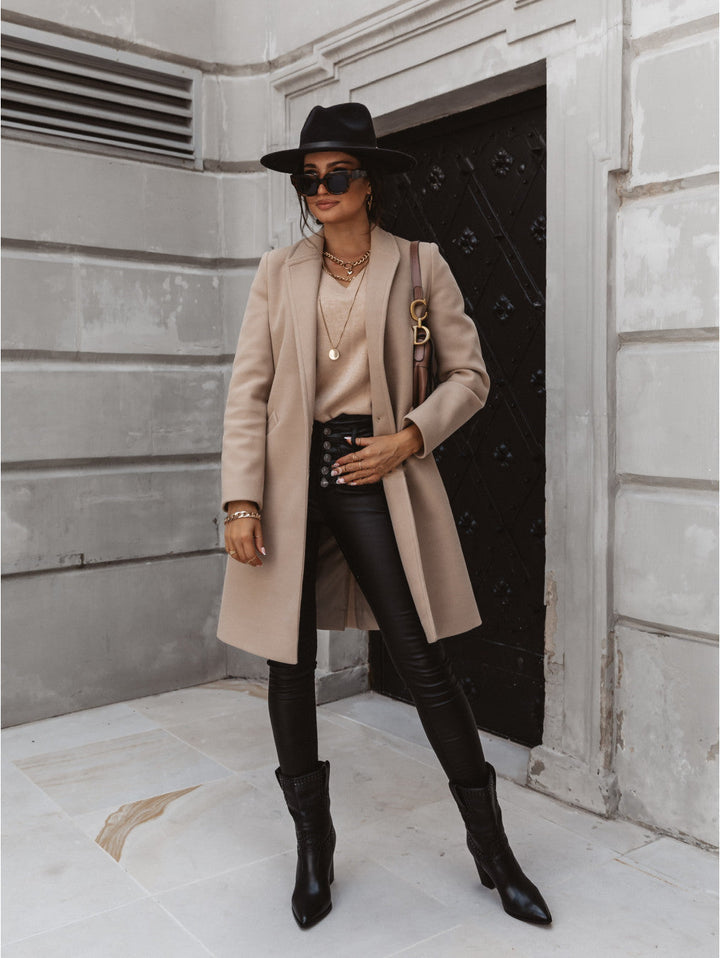 Freya | Women’s Elegant Formal Button Front Coat