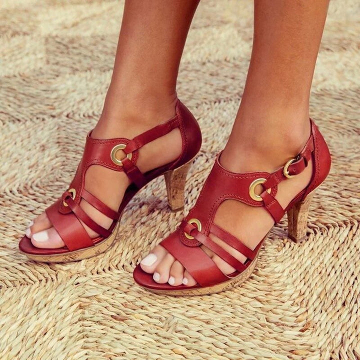 Millie | Womens Vintage Strap Heeled Sandals