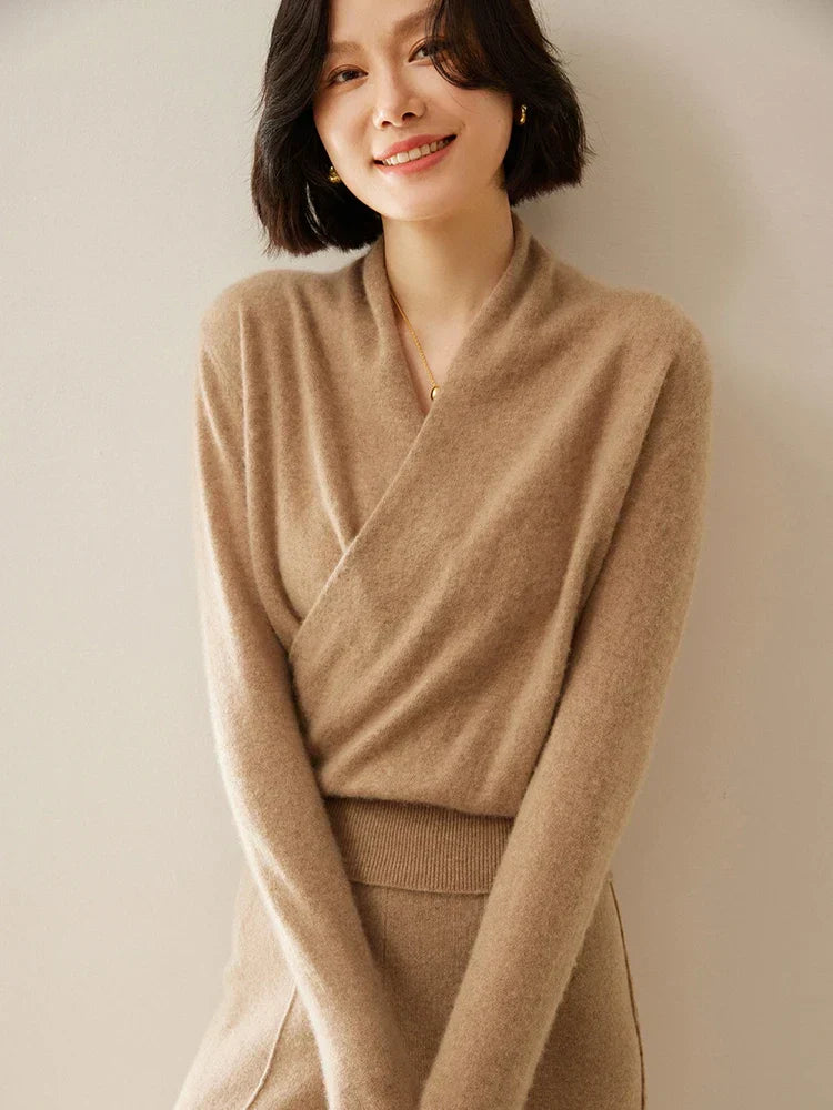 Kate | Women’s Elegant Wrap Crossover Chic Sweater