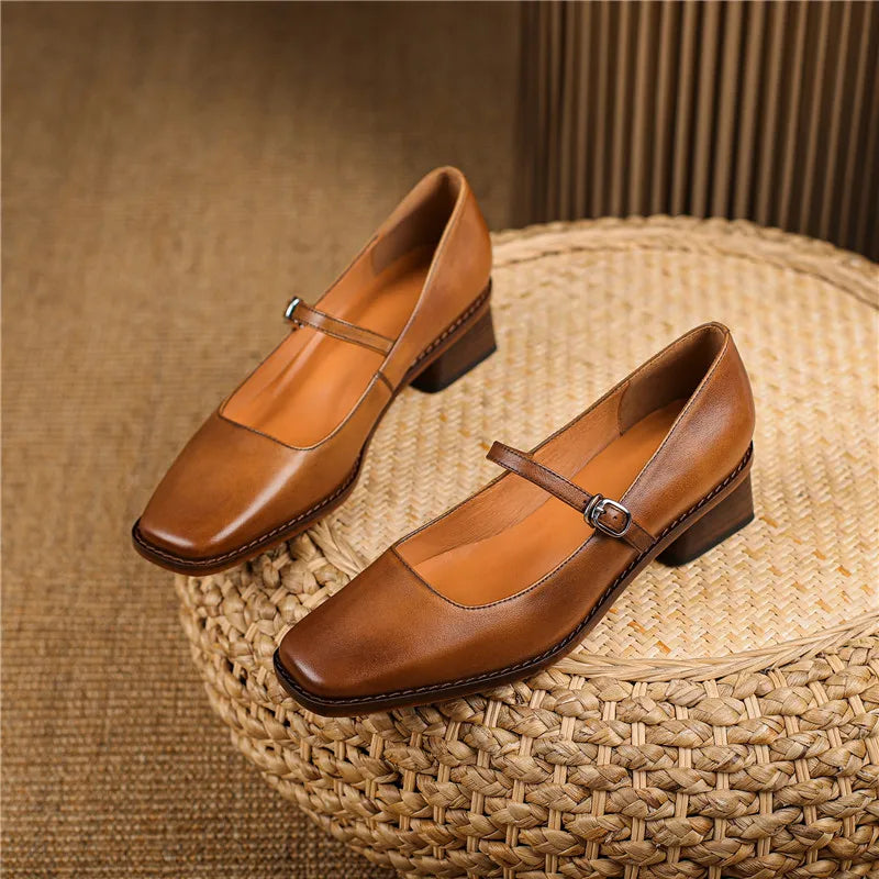 Daisy | Women’s Spring Strap Block Heel Shoes