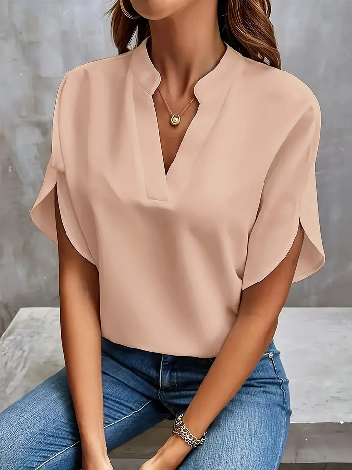 Bianca | Women Elegant Split Sleeve V Neck Blouse