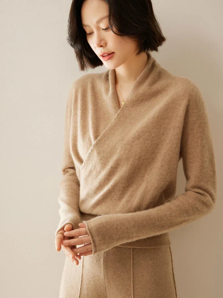 Kate | Women’s Elegant Wrap Crossover Chic Sweater