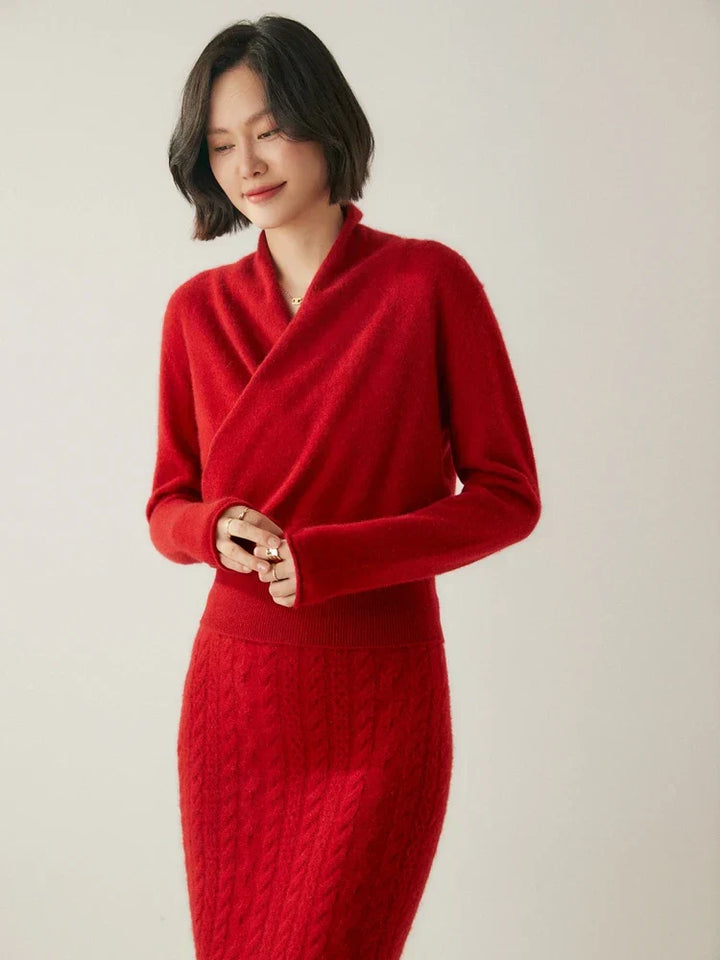 Kate | Women’s Elegant Wrap Crossover Chic Sweater
