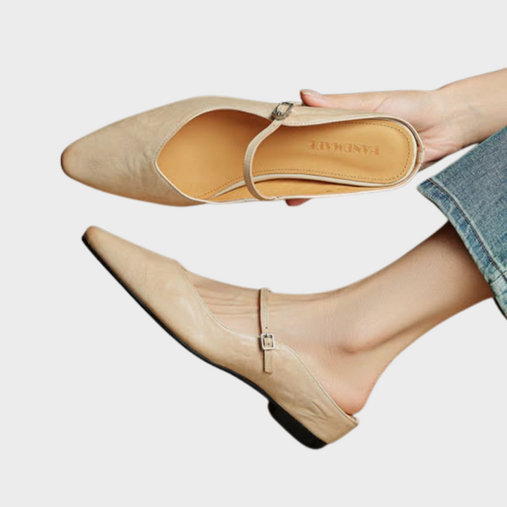 Jessica  | Women Genuine Leather Slip-On Mules
