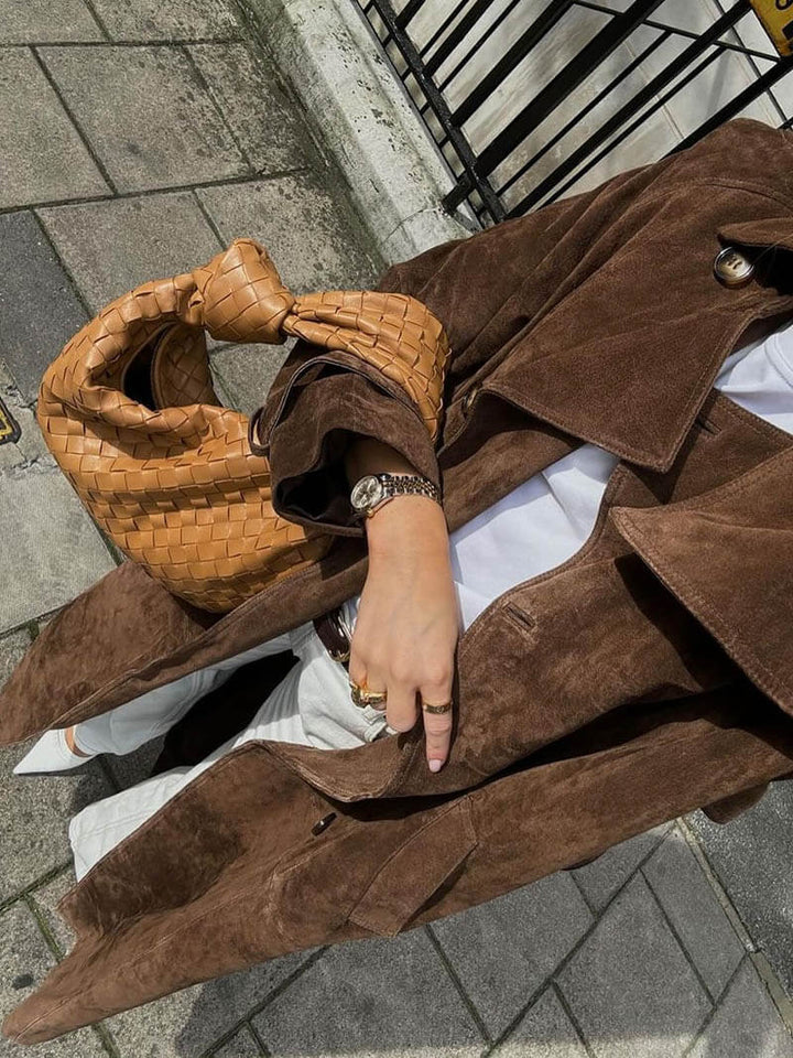 Mabel | Women’s Elegant Belted Lapel Collar Trench Coat