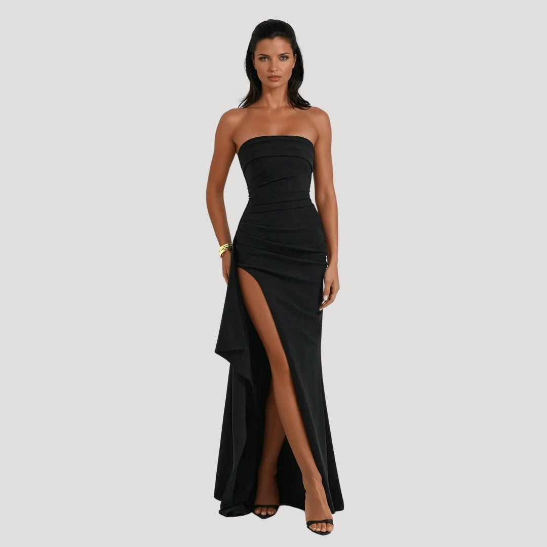 Jessica | Women’s Wedding Guest Strapless Maxi Dress