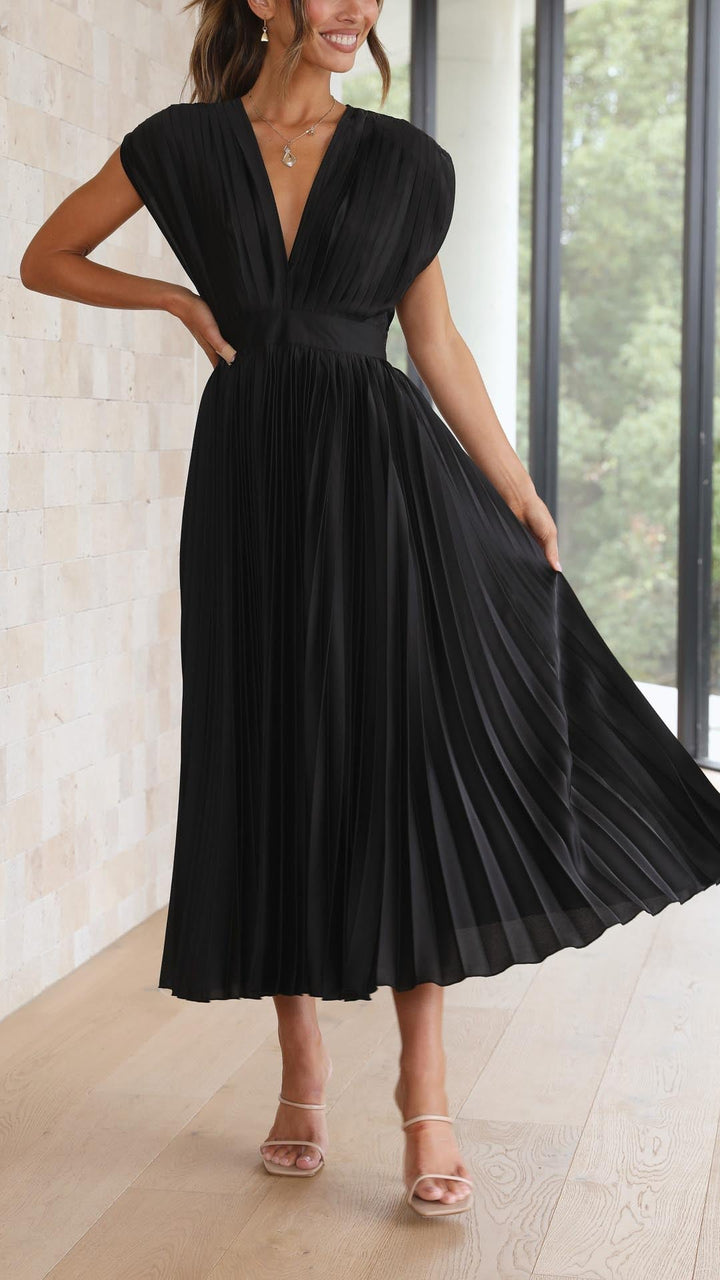 Julia | Women’s Classic Pleated Maxi Dress