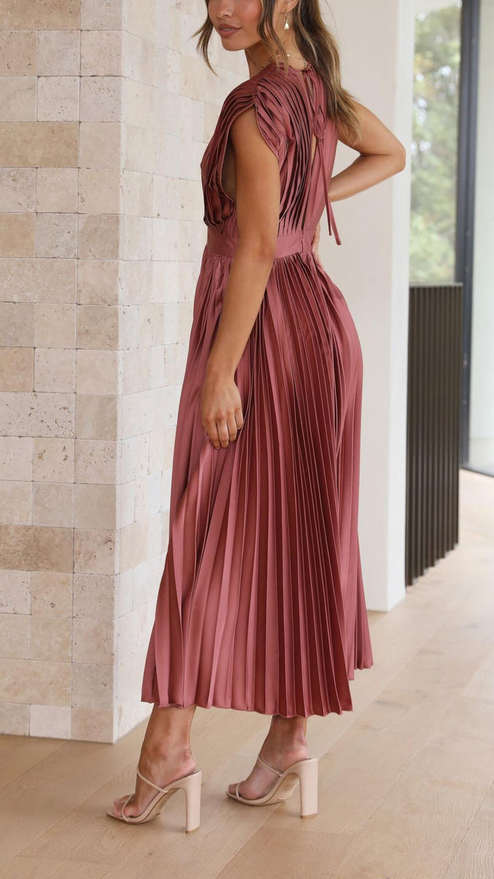 Julia | Women’s Classic Pleated Maxi Dress