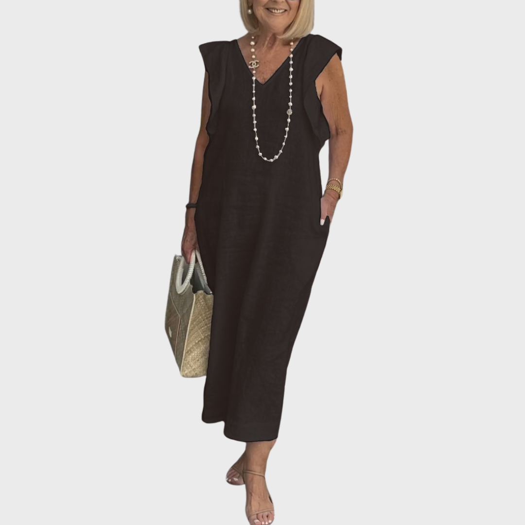 Emma | Women's Sleeveless Pocket Maxi Casual Dress