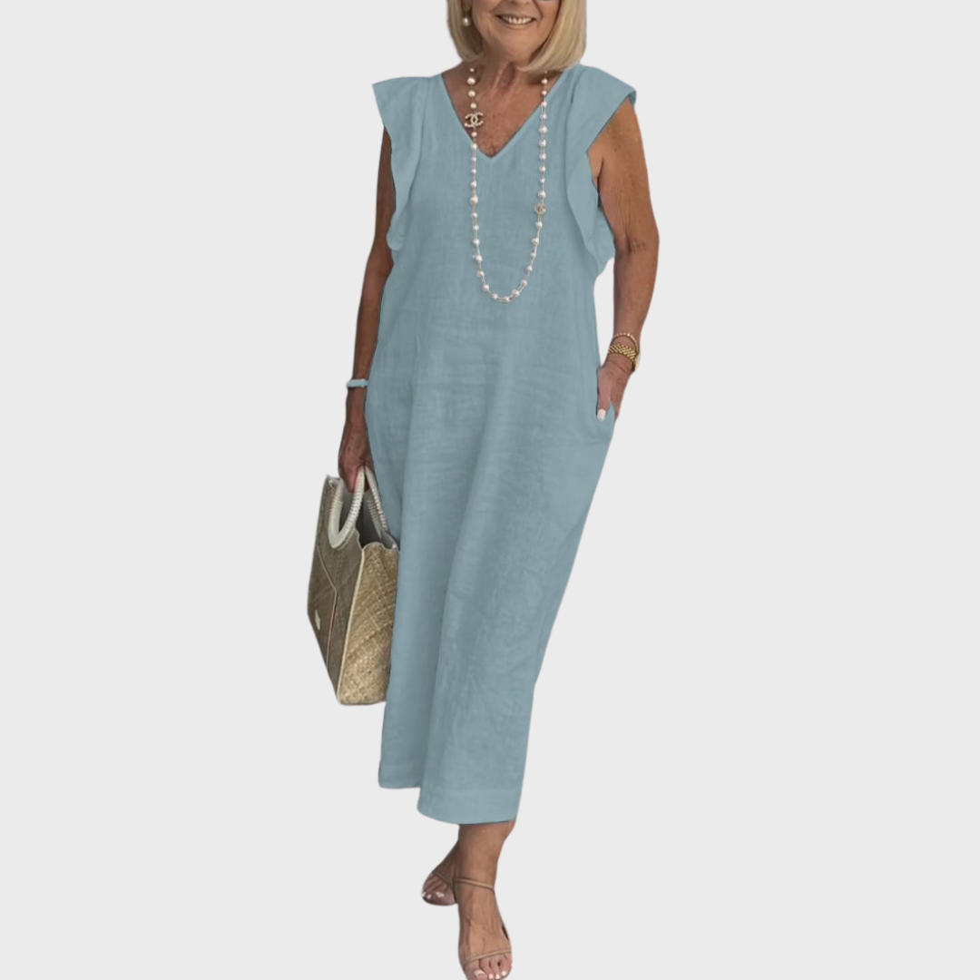 Emma | Women's Sleeveless Pocket Maxi Casual Dress