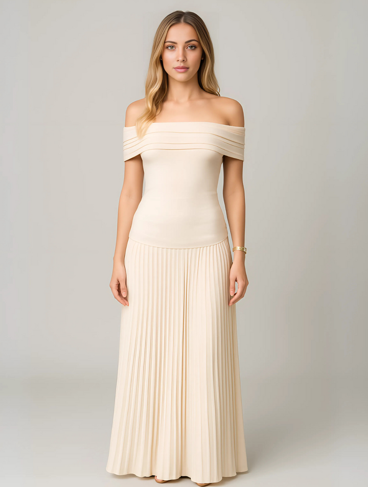 Daisy | Women Wedding Guest Pleated Maxi Dress
