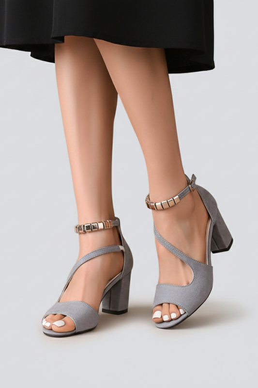 Lucy | Women’s Block Heel Crisscross Ankle Sandals