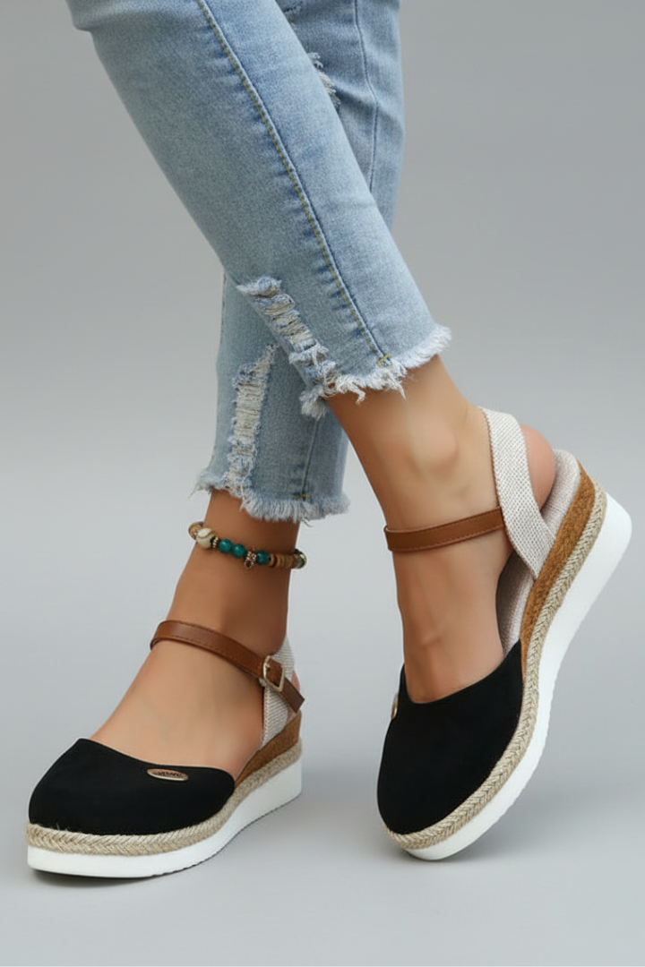 Lily | Women’s Closed-Toe Espadrille Sandals with Slingback Strap