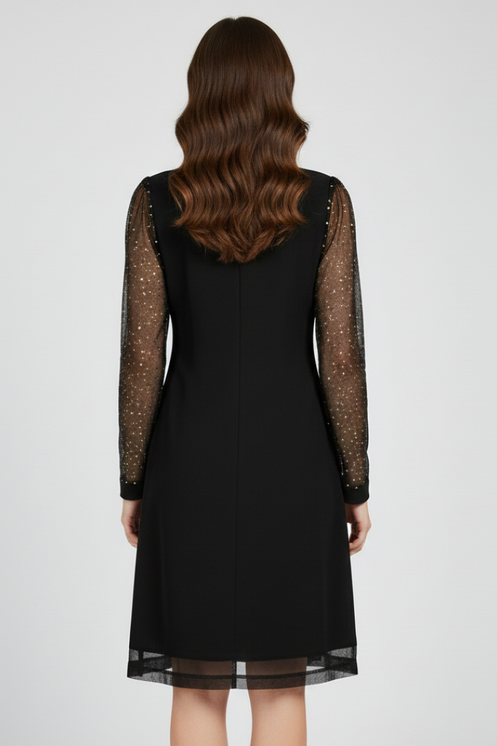 Lucy | Women’s Sequin Sleeve V-Neck Cocktail Dress