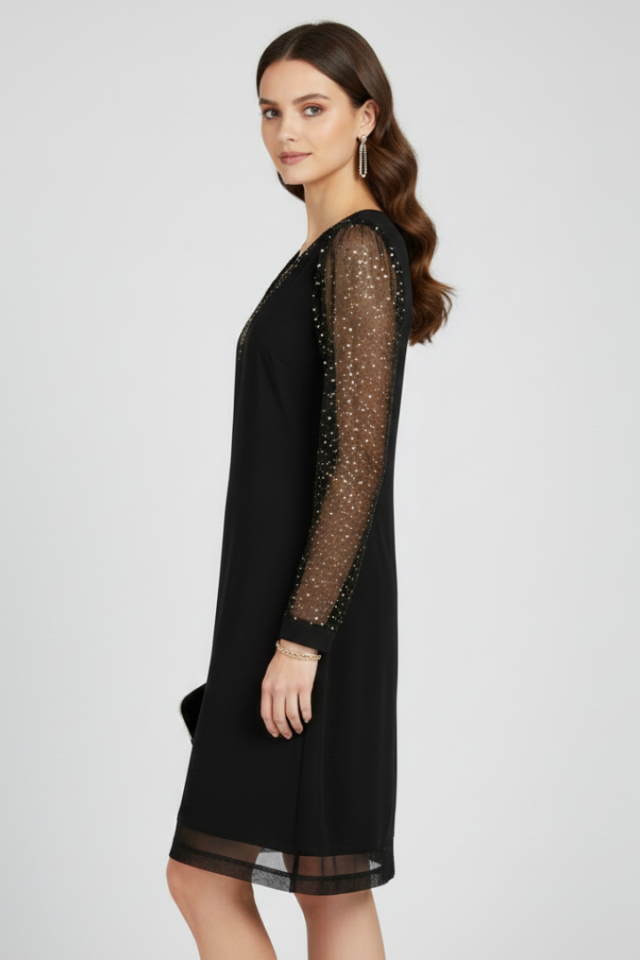 Lucy | Women’s Sequin Sleeve V-Neck Cocktail Dress