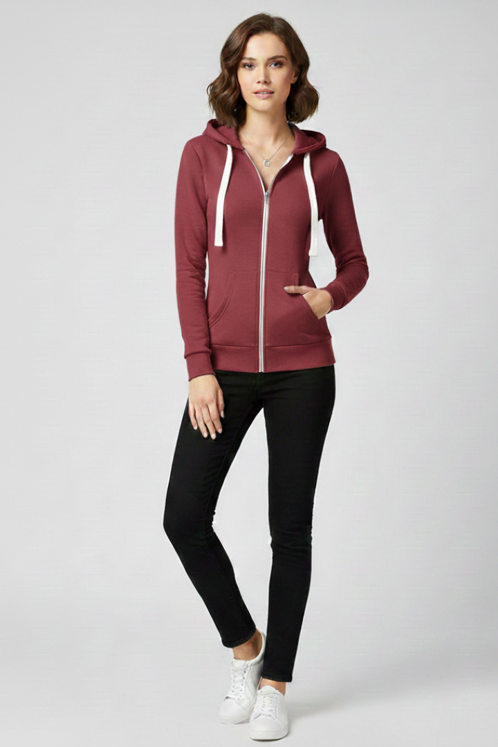 Eva | Women’s Hoodie with Front Zipper and Kangaroo Pockets