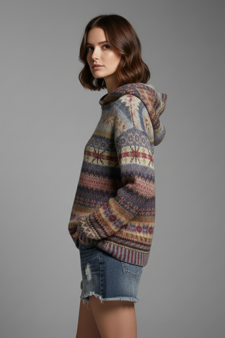 Chloe | Women's Hoodie with Hood and Ribbed Cuffs