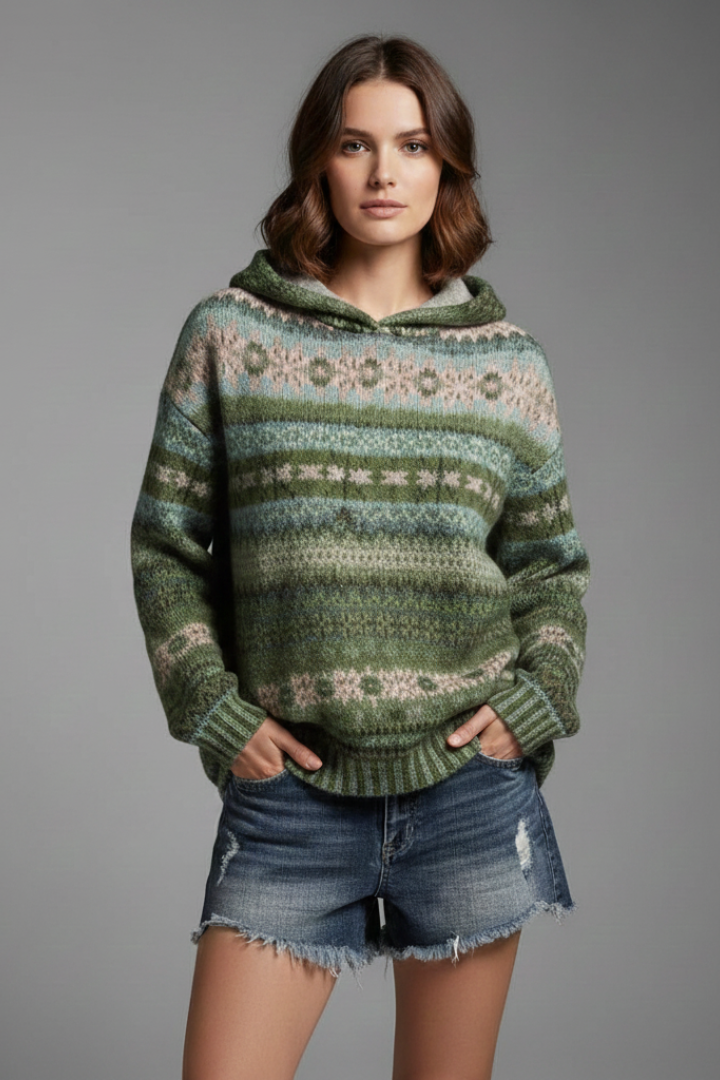 Chloe | Women's Hoodie with Hood and Ribbed Cuffs