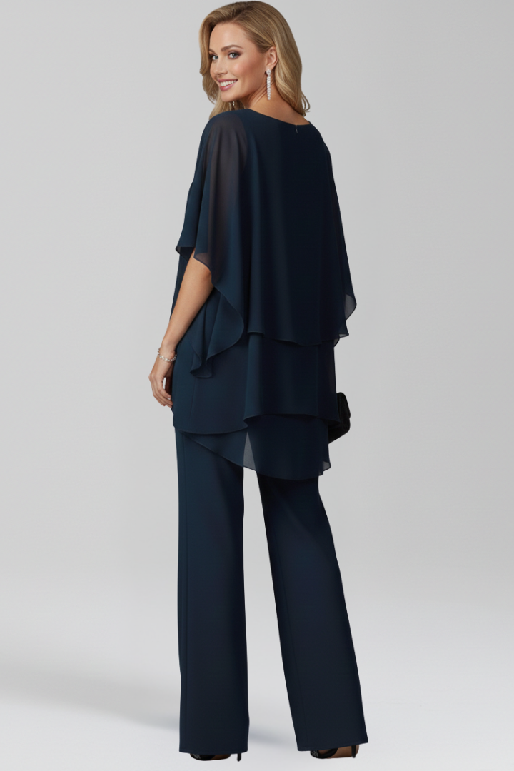 Olivia | Women’s Cold-Shoulder Flowing Wide-Leg Jumpsuit