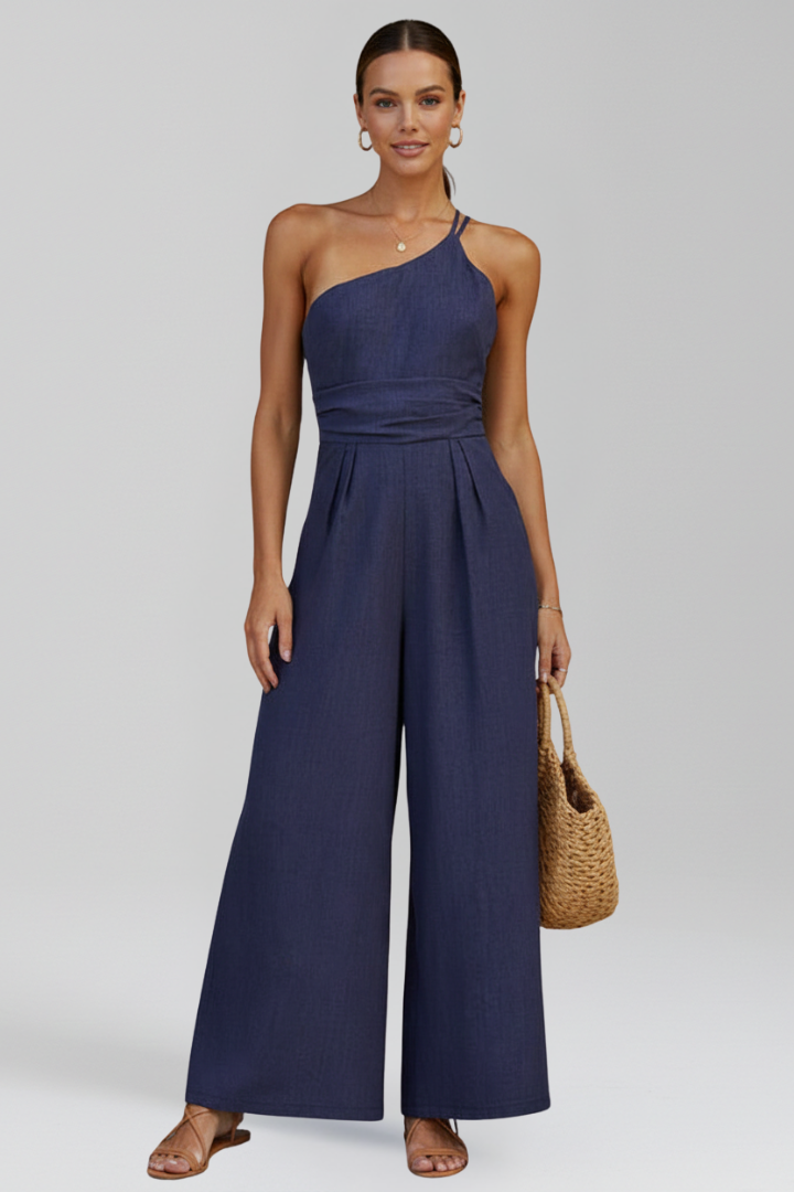Mia | Women’s One-Shoulder Wide-Leg Jumpsuit