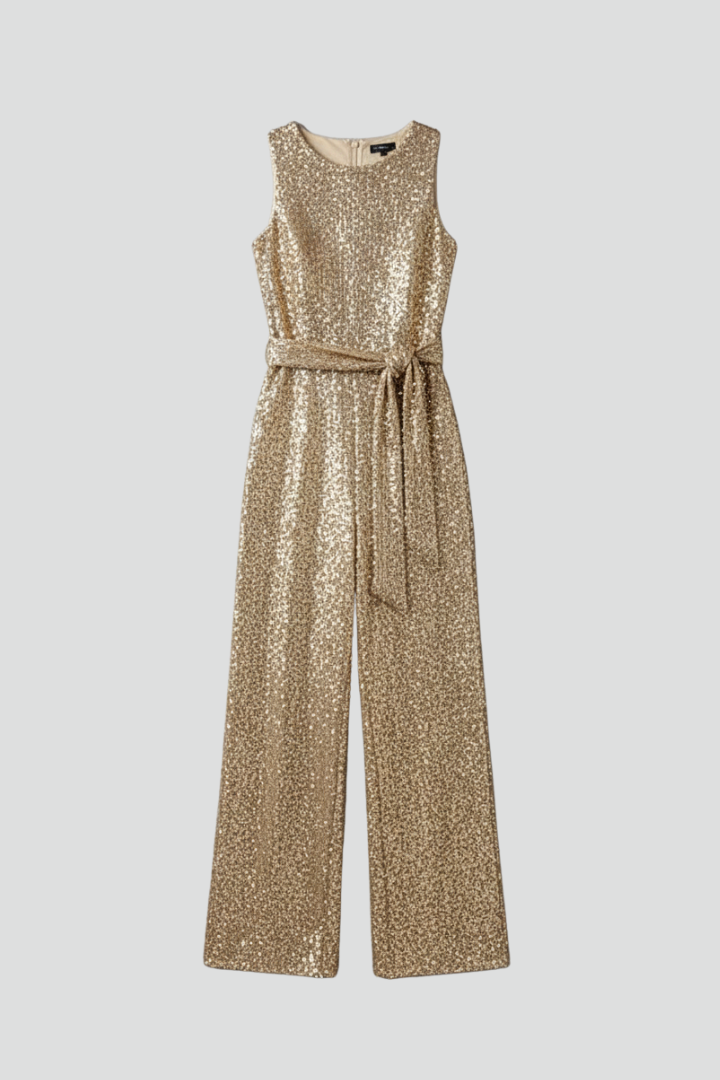 Margaret | Women’s Sequin Straight-Leg Evening Jumpsuit
