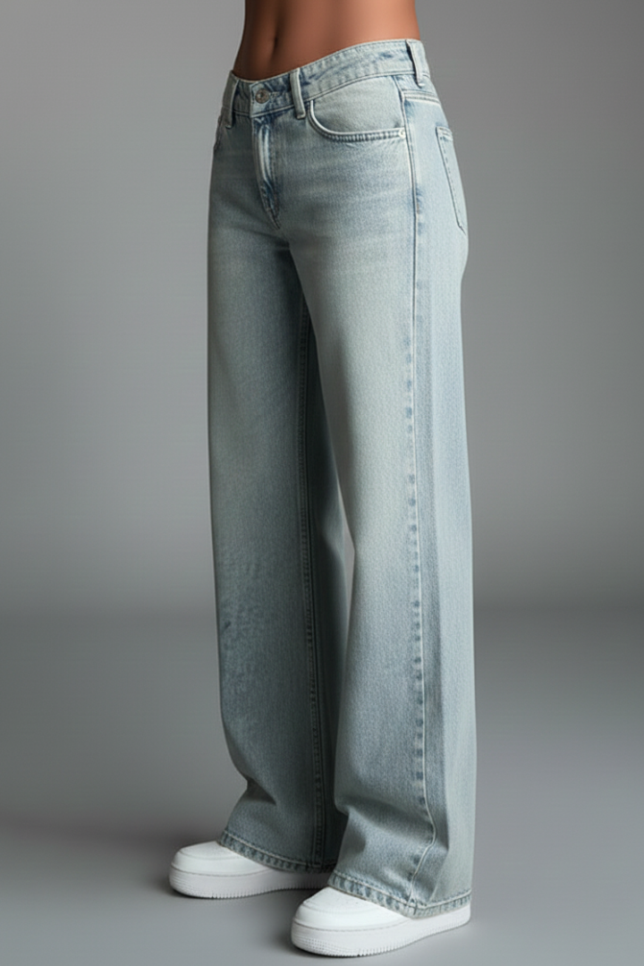 Isabella | Women’s Casual Low-Waist Straight-Leg Denim Jeans