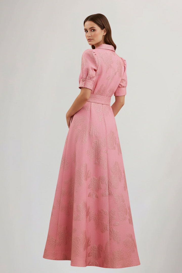 Lily | Women’s Short Sleeve Belted Maxi Dress