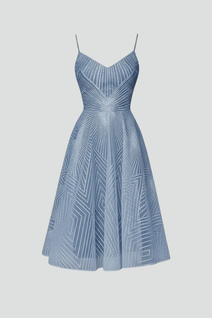 Scarlett | Women’s Spaghetti-Strap A-Line Skirt Midi Dress