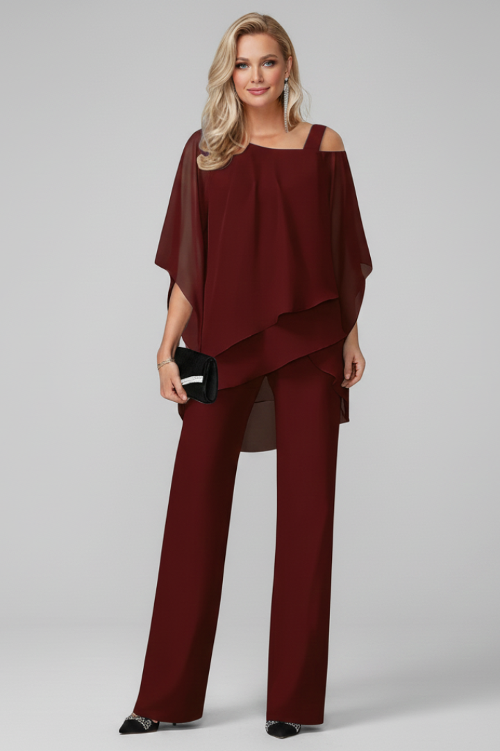 Nancy | Women’s Off-Shoulder Flowing Wide-Leg Jumpsuit