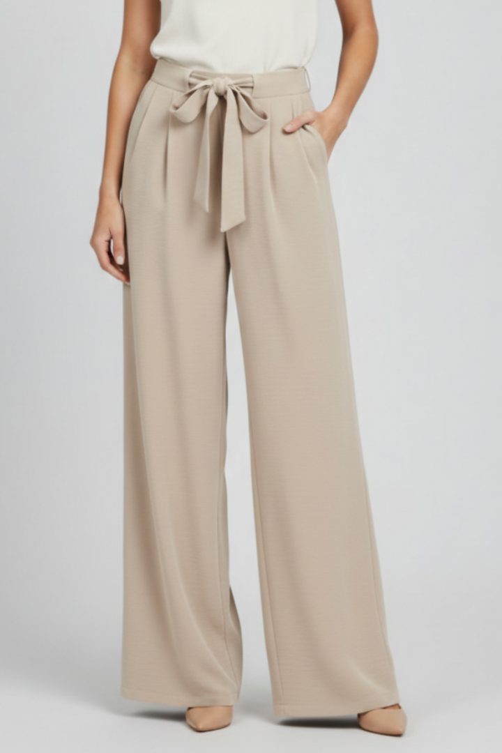Tessa | Women’s Wide-Leg Drawstring Waist Palazzo Trousers