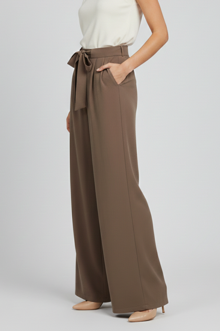Tessa | Women’s Wide-Leg Drawstring Waist Palazzo Trousers