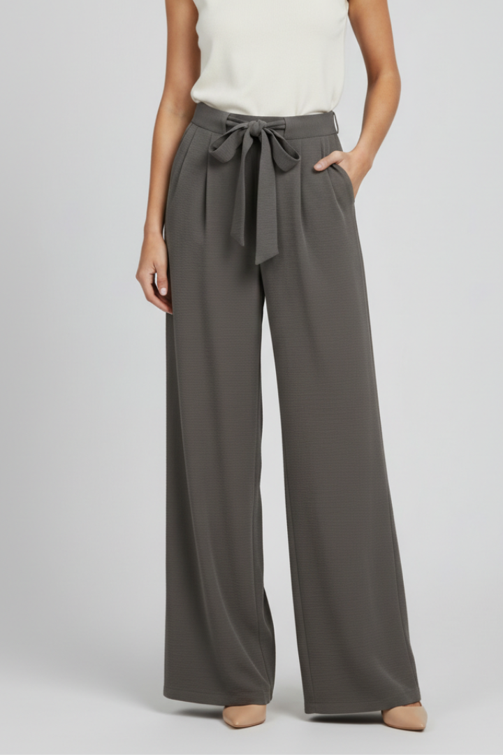 Tessa | Women’s Wide-Leg Drawstring Waist Palazzo Trousers