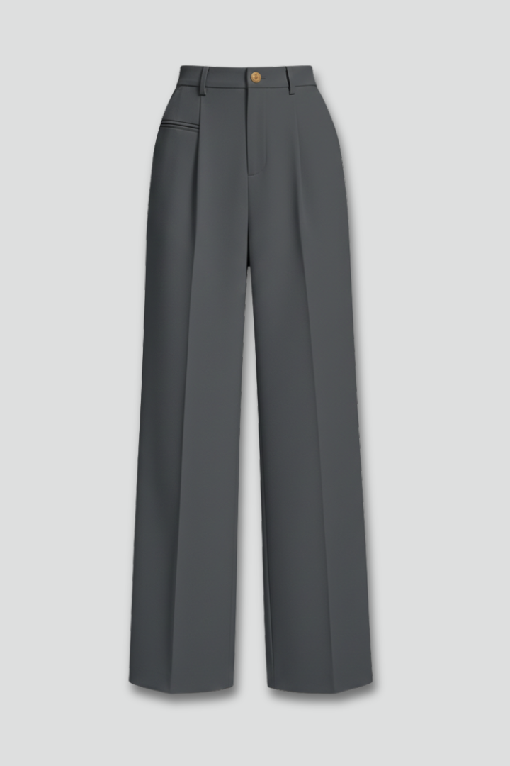 Ava | Women’s Palazzo Trousers with Front Pleats and Back Pockets