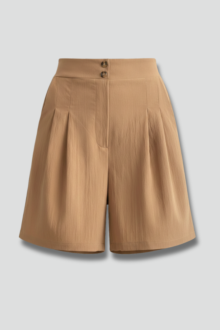 Daisy | Women’s High Waist Pleated Tailored Shorts