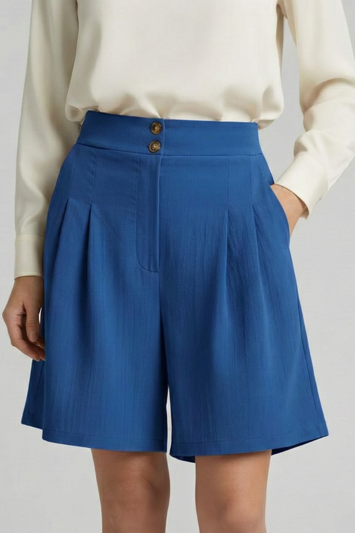Daisy | Women’s High Waist Pleated Tailored Shorts
