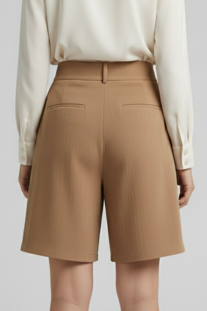 Daisy | Women’s High Waist Pleated Tailored Shorts
