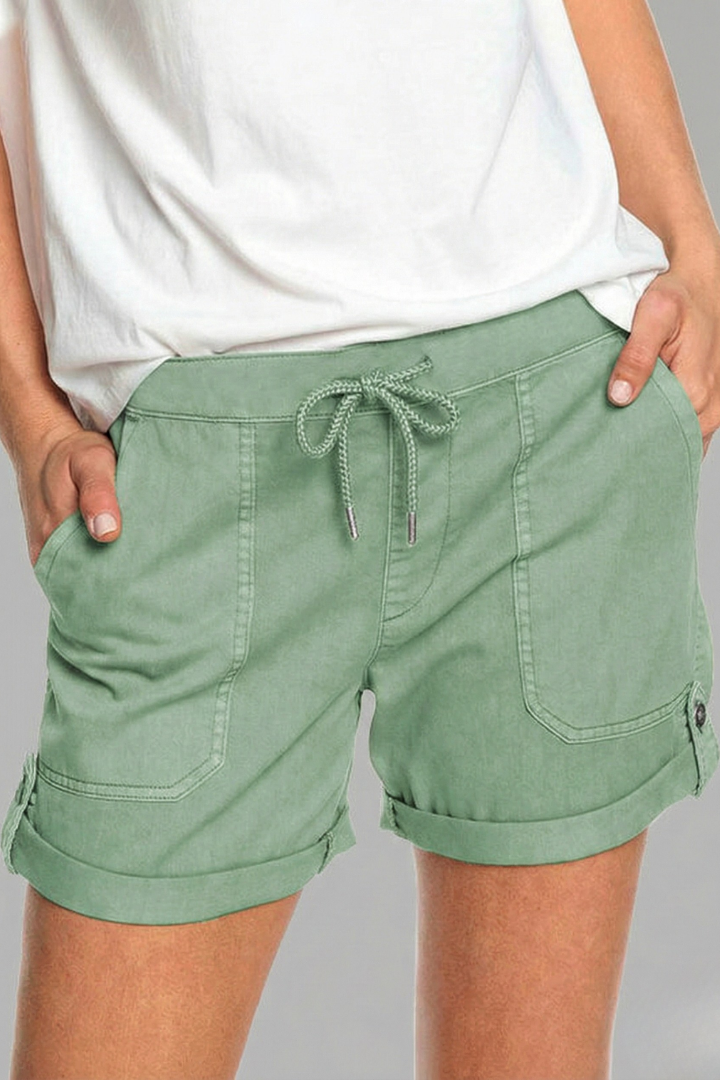 Demi | Women’s Drawstring Casual Pocket Shorts