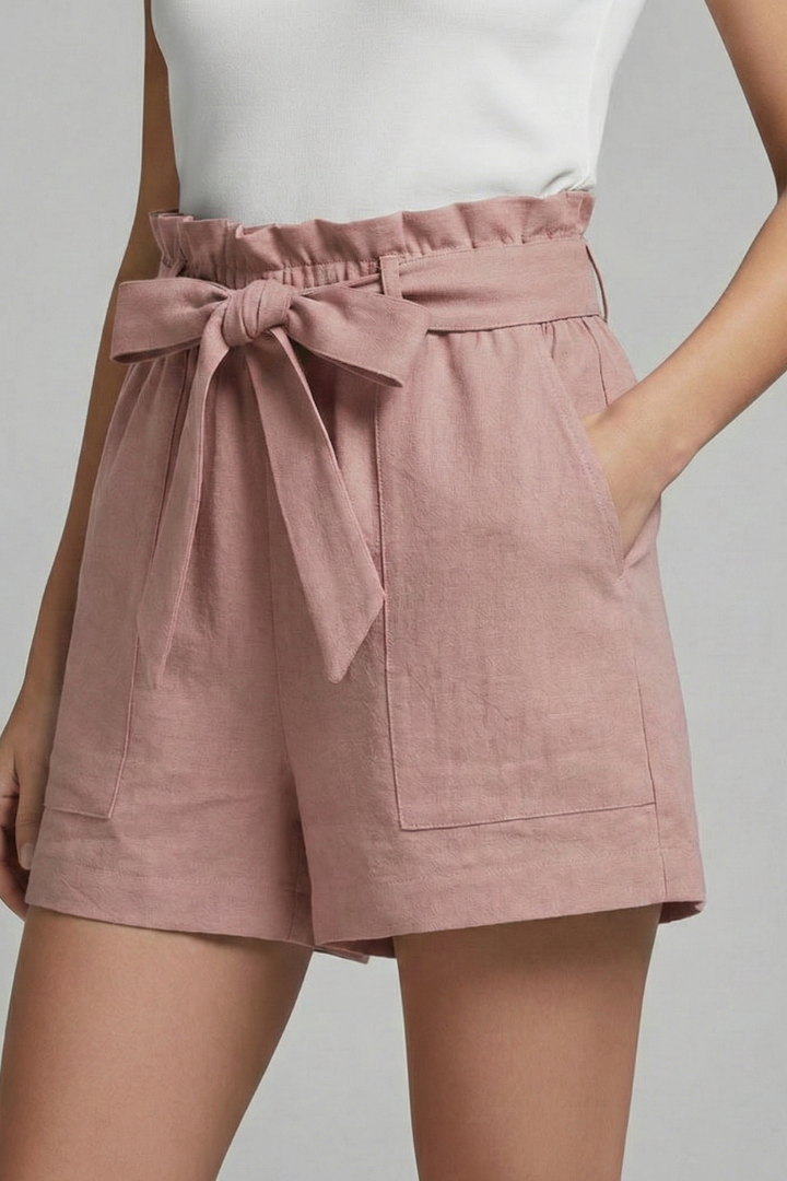 Isabelle | Women’s Shorts Tie Waist Pockets
