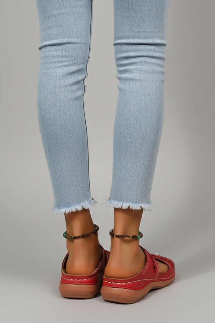 Harper | Women’s Slide Sandals with Dual Straps and Decorative Cutouts