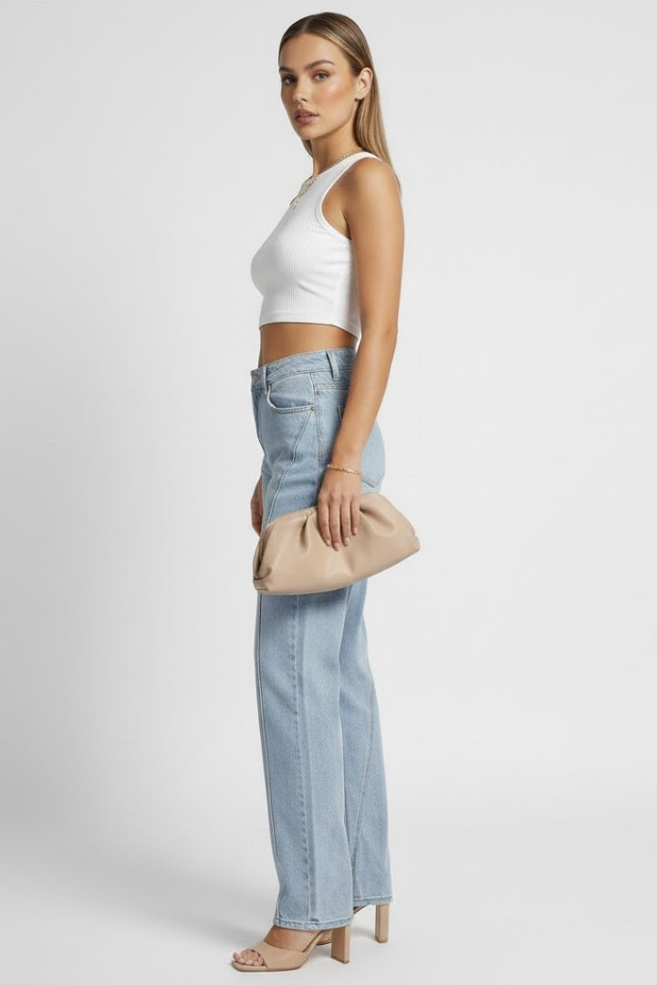 Katie | Women’s High-Waist Classic Straight-Leg Denim Jeans