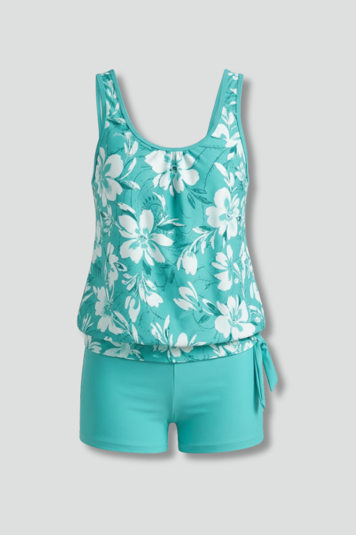 Emma | Women’s Printed Tankini Set with Shorts
