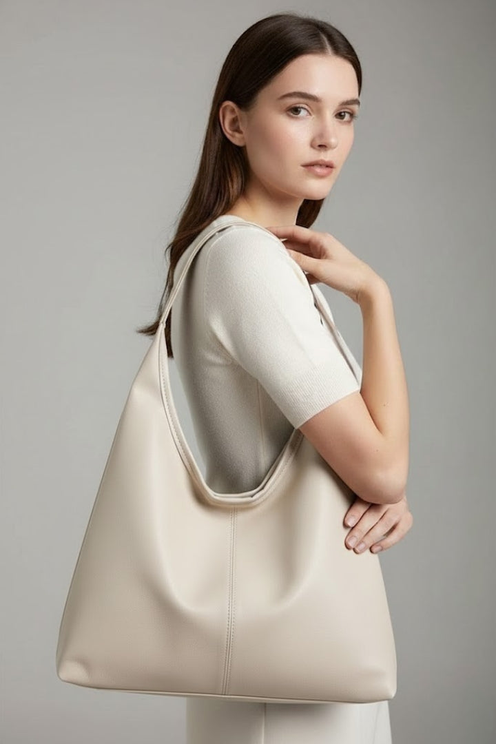 Camille | Women’s Classic Tote Bag with Faux Outer and Large Inner Pocket