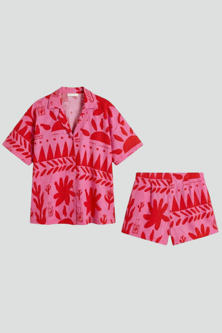 Jessica | Women’s Two Piece Set Printed Shorts