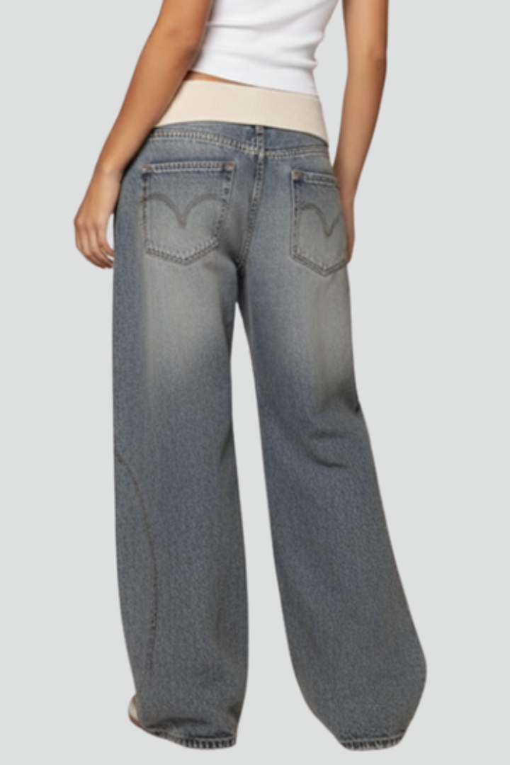 Catherine | Women’s Casual Baggy Wide-Leg Denim Trousers