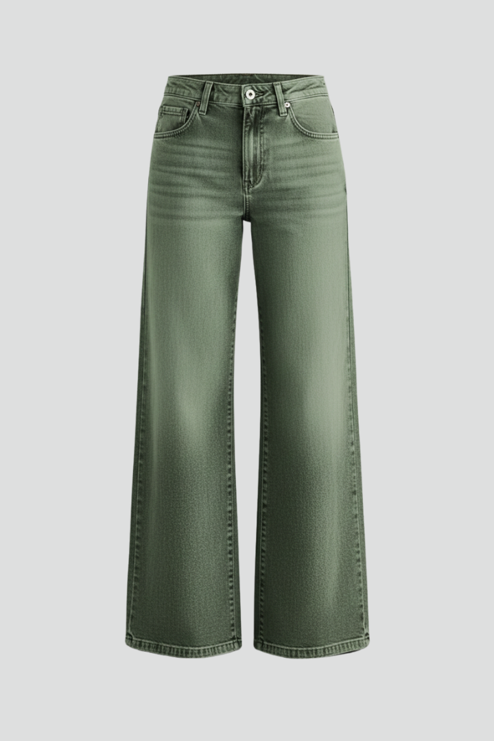 Grace | Women’s Casual Wide-Leg High-Rise Denim Jeans