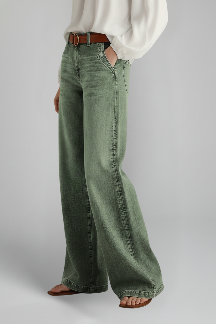 Grace | Women’s Casual Wide-Leg High-Rise Denim Jeans