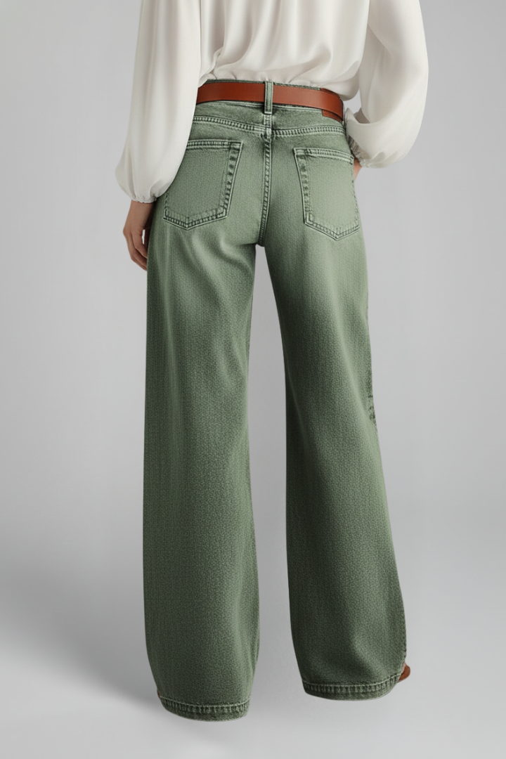 Grace | Women’s Casual Wide-Leg High-Rise Denim Jeans