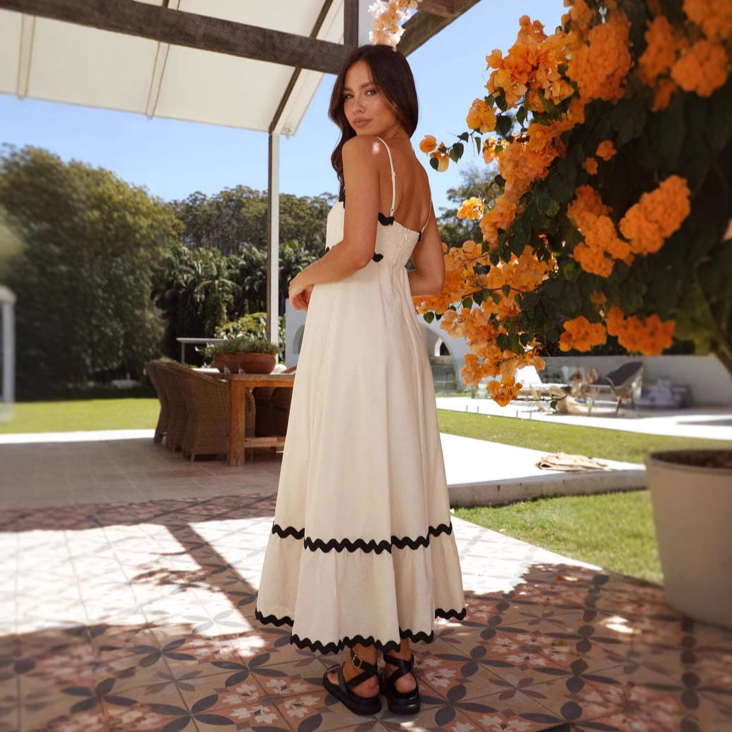 Margaret | Women’s A Line Maxi Dress Spaghetti Straps