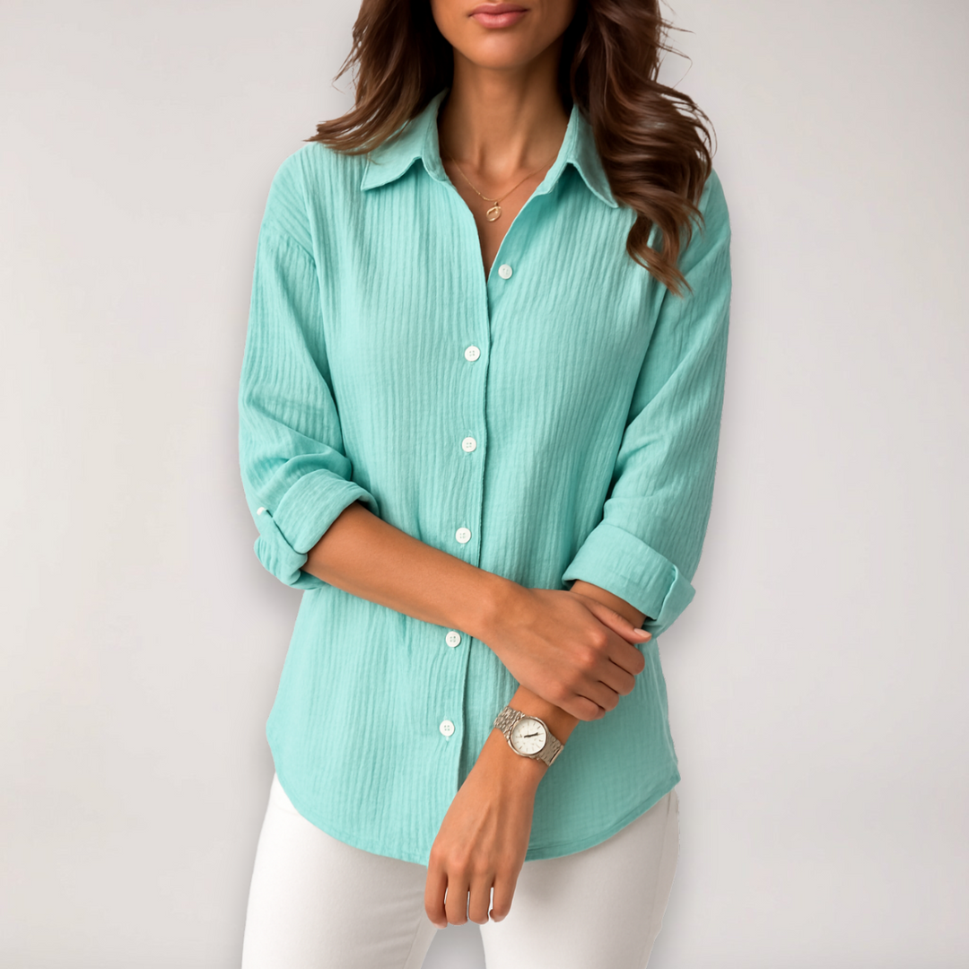 Madeline | Women’s Button Front Roll Up Shirt